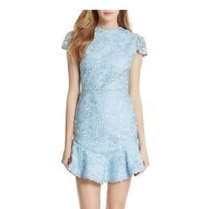 Alice + Olivia Blue Lace Dress
